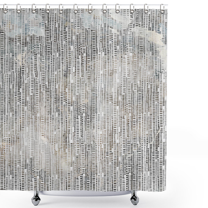 Personality  Geometry Modern Repeat Pattern With Textures Shower Curtains