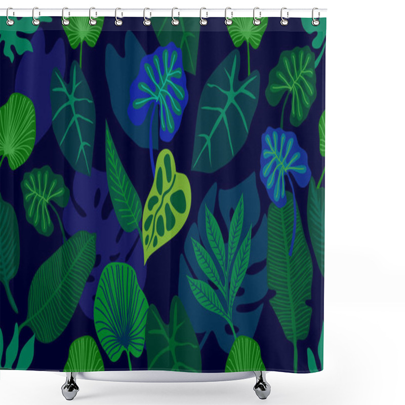 Personality  Green Wide Jungle Print. Shower Curtains