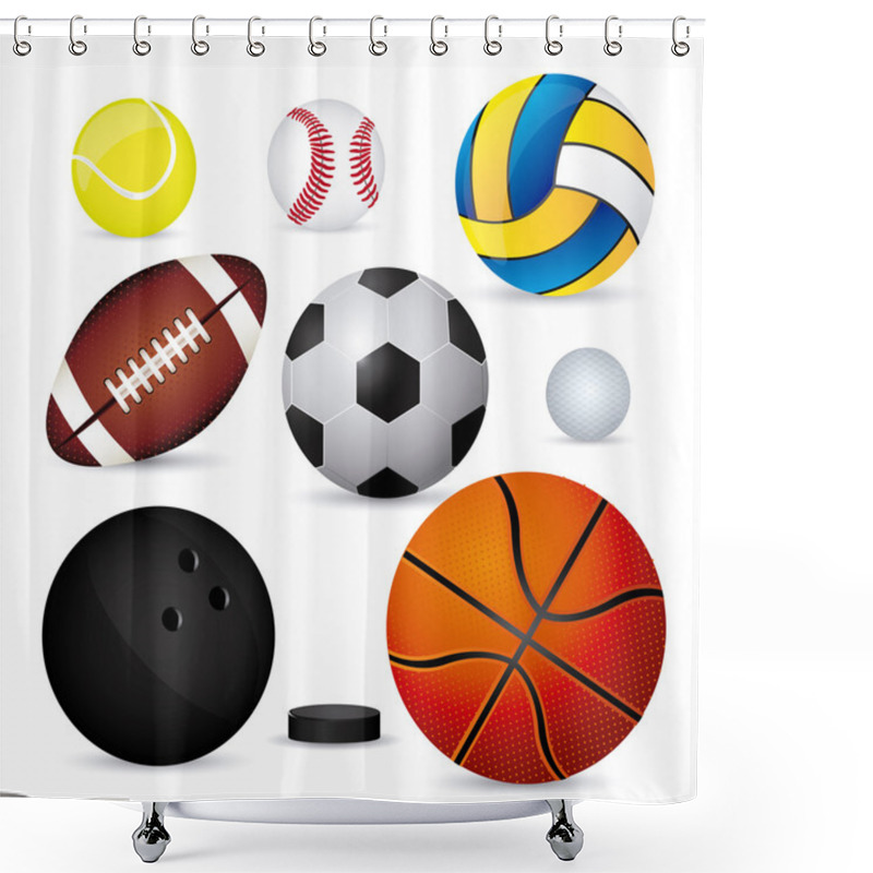 Personality  Sports Balloons Shower Curtains