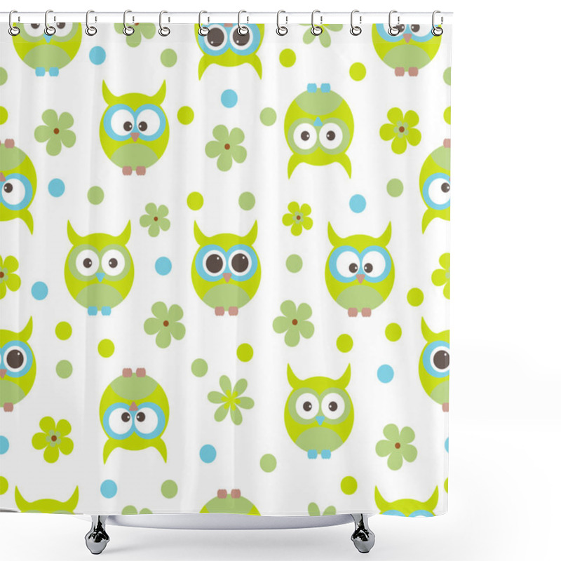 Personality  Vector Seamless Pattern On The Theme Of Birds. Shower Curtains