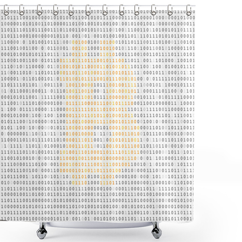 Personality  Bitcoin Symbol Binary Code Shower Curtains