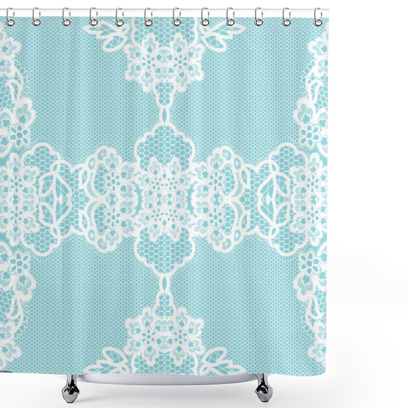 Personality  Lace Background, Ornamental Flowers. Shower Curtains