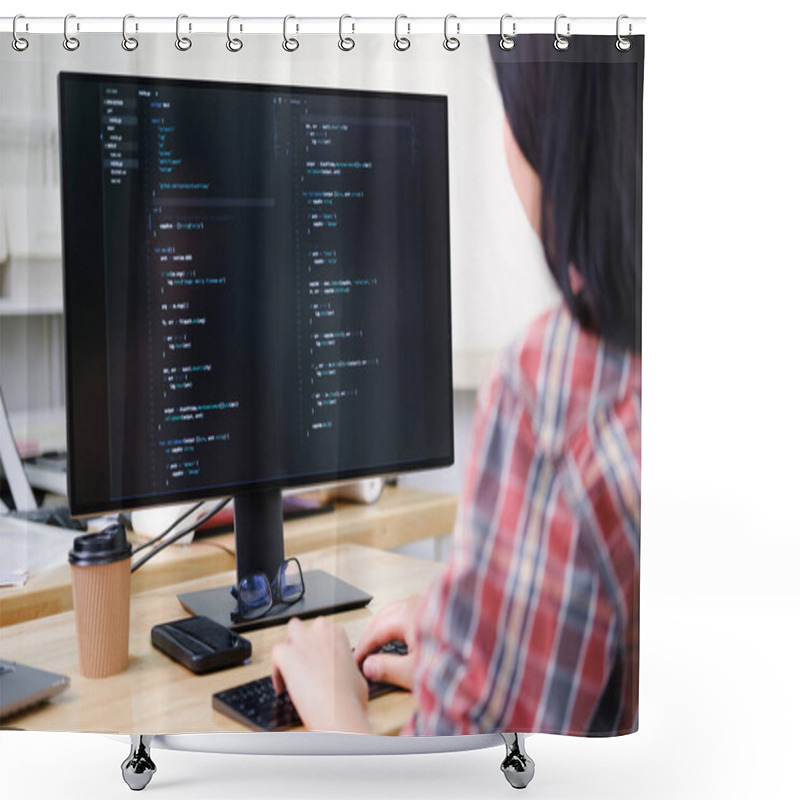 Personality  Programmers And Developer Teams Are Coding And Developing Software Shower Curtains