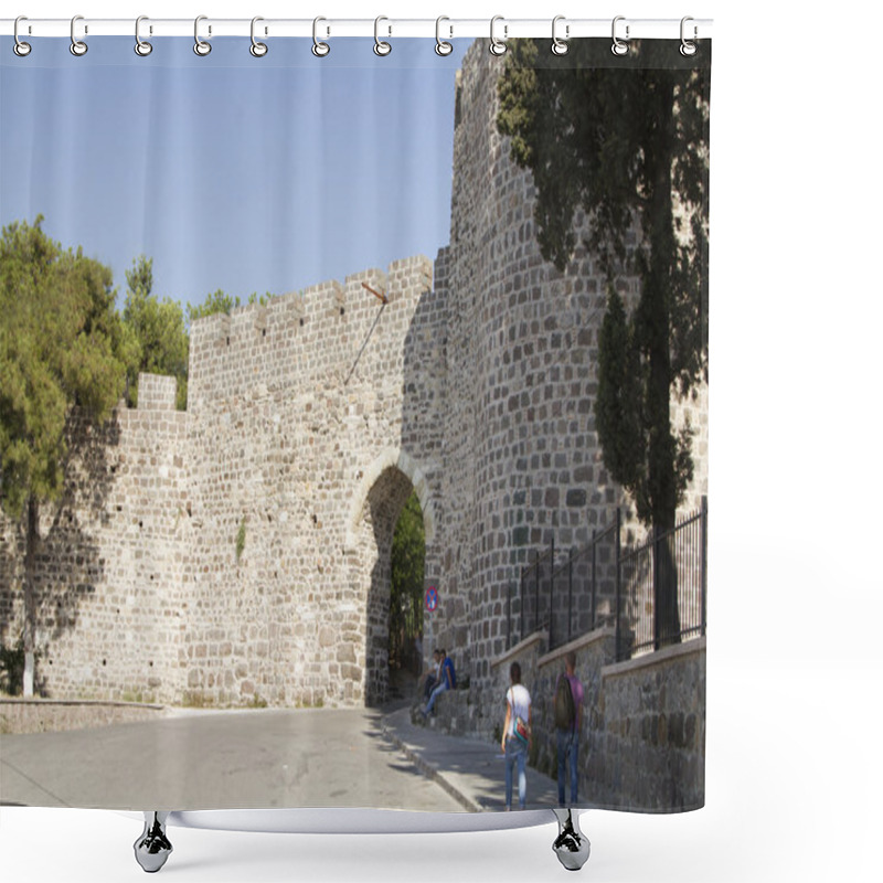 Personality  Many Tourists Visit The Fortress Kadifekale Izmir Shower Curtains