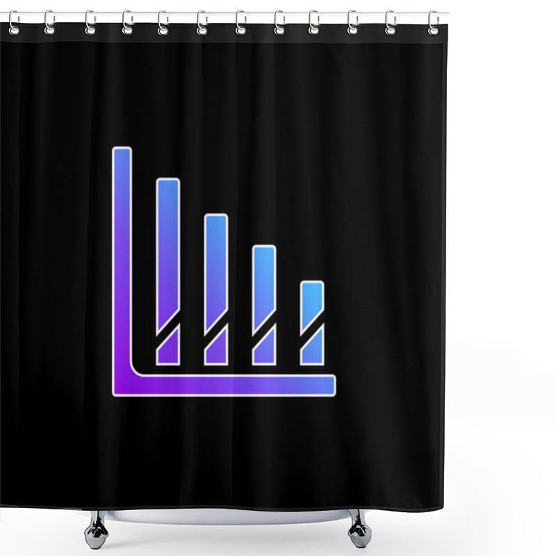 Personality  Analytics Blue Gradient Vector Icon Shower Curtains