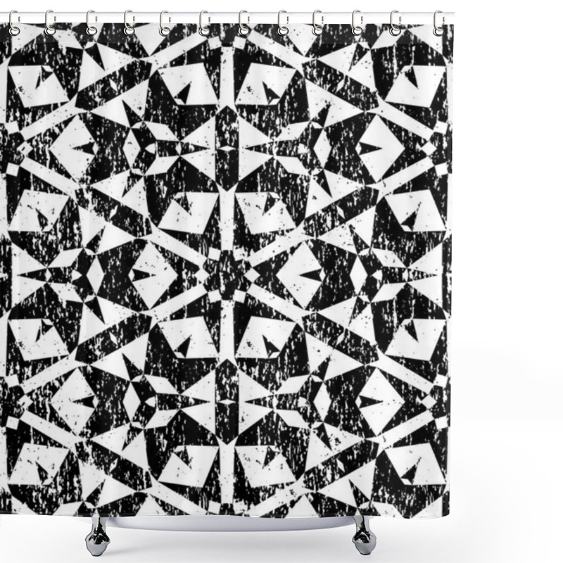 Personality  Seamless Geometric Pattern In Modern Hipster Style Shower Curtains