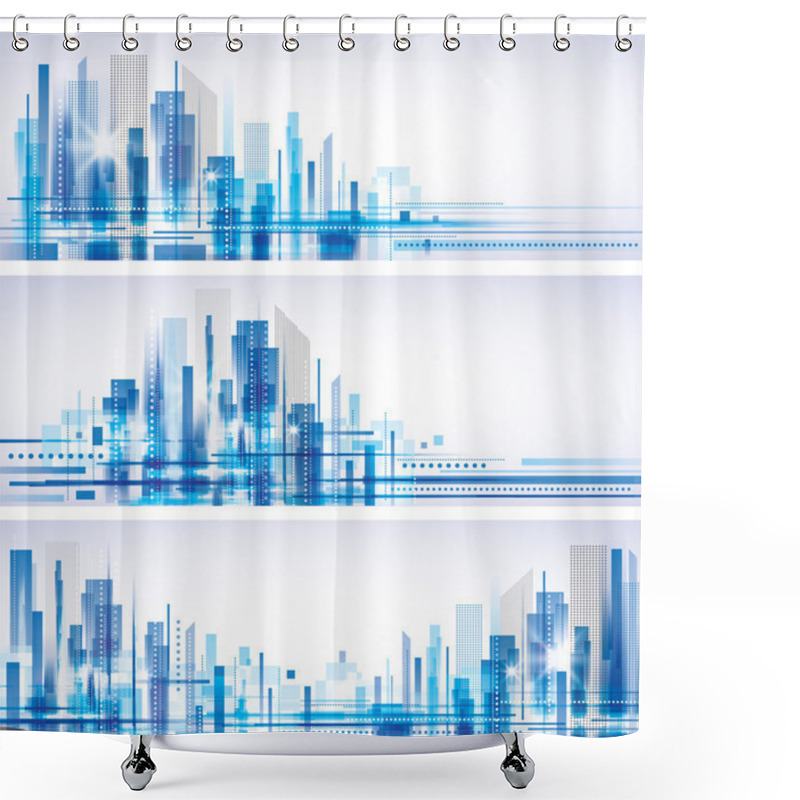 Personality  City Landscape Shower Curtains