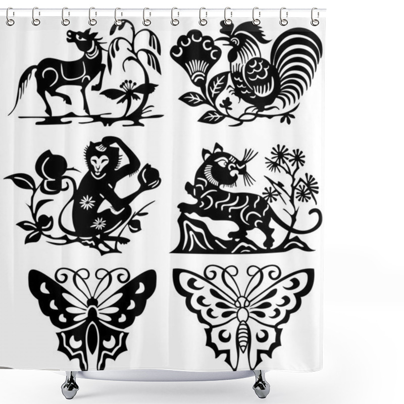 Personality  Animals Tattoo Shower Curtains