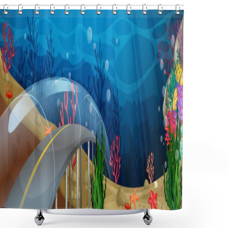 Personality  Road Underwater Shower Curtains