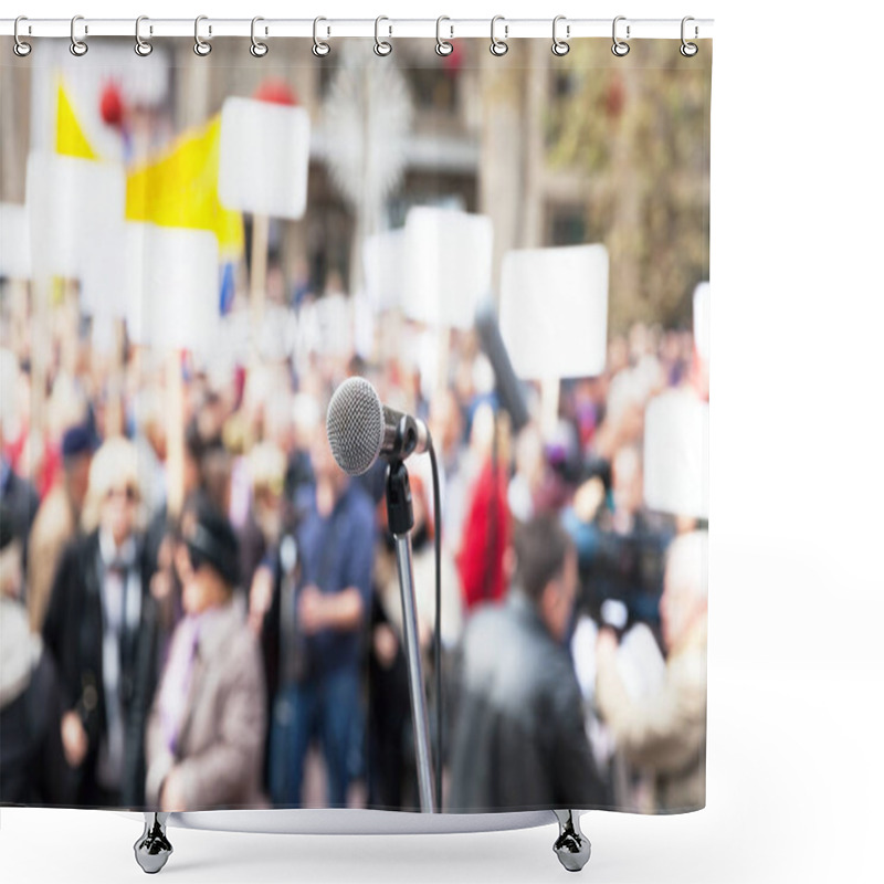 Personality  Protest. Public Demonstration. Shower Curtains