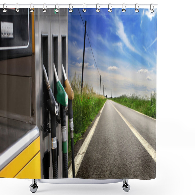 Personality  Filling Station Shower Curtains