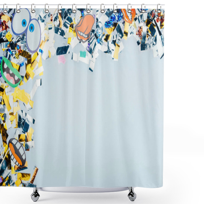 Personality  Frame Made Of Confetti Shower Curtains