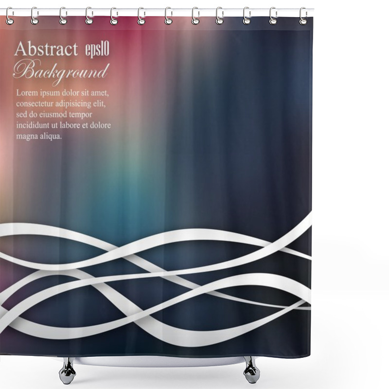 Personality  Abstract Lines On Blur Background Shower Curtains