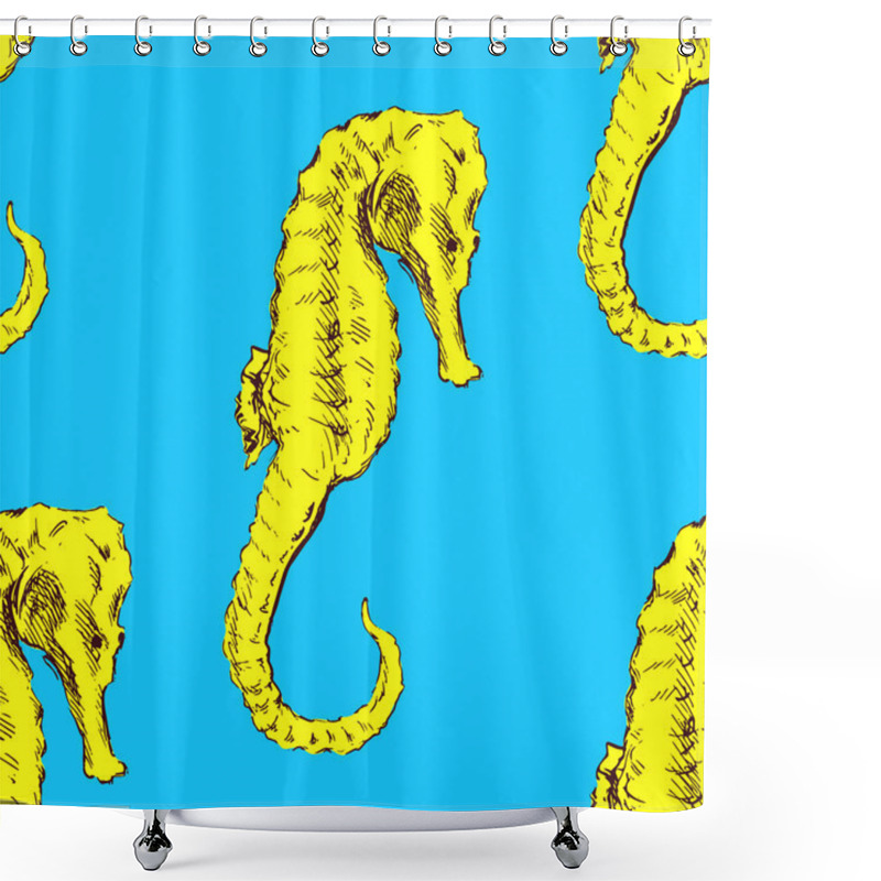 Personality  Background With Sea Horses Shower Curtains