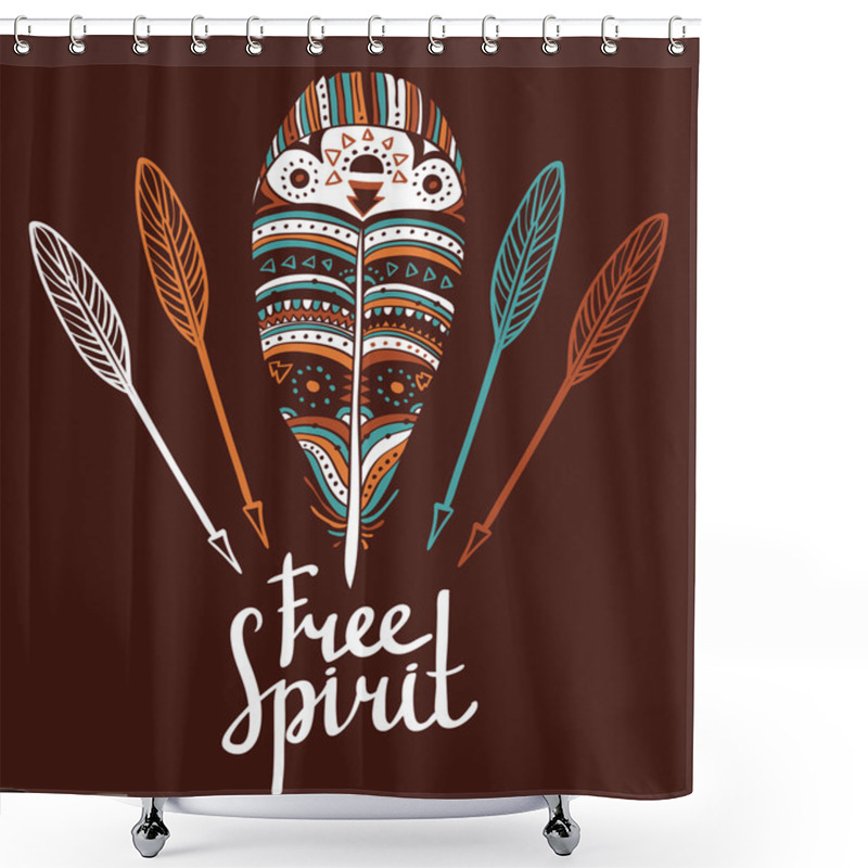 Personality  Zentangle Tribal Card Shower Curtains