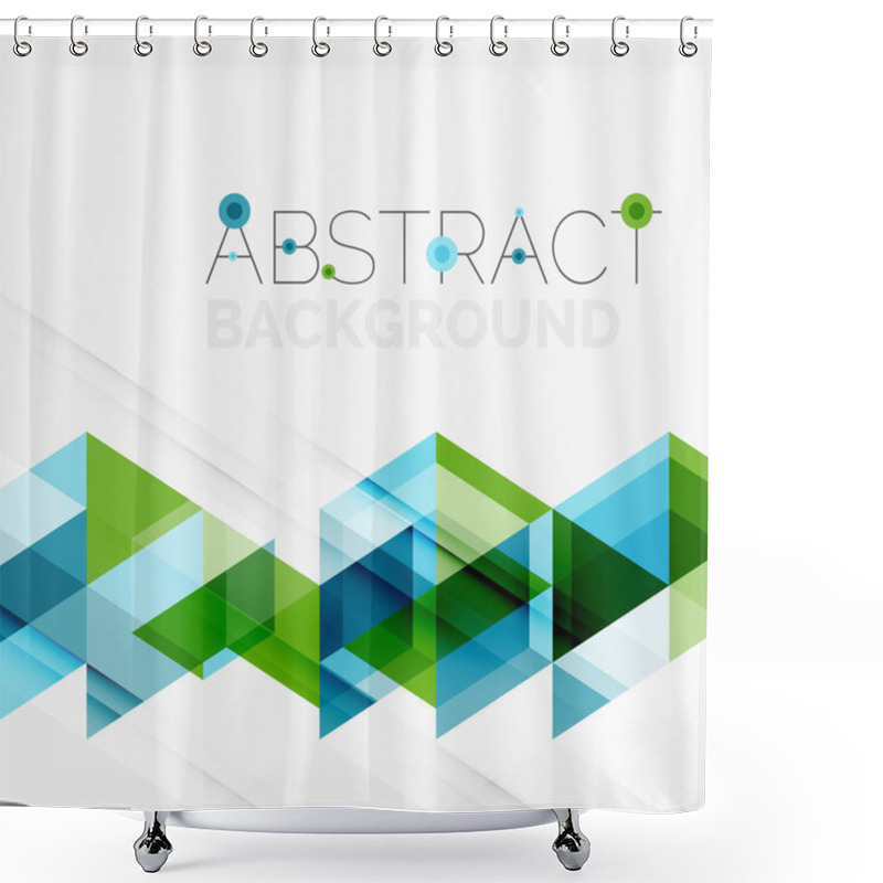 Personality  Abstract Geometric Background. Modern Overlapping Triangles Shower Curtains