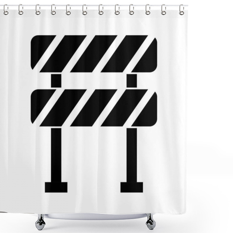 Personality  Vector Barrier Icon For Your Project Shower Curtains