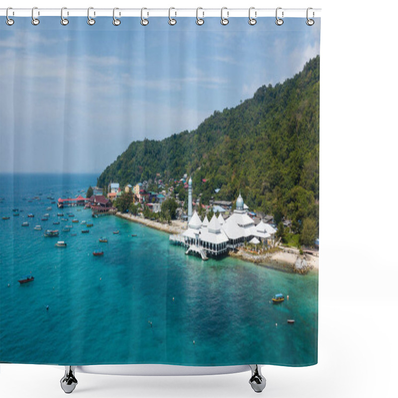 Personality  Fishing Village, Small Town In Perhentian Kecil Island, Malaysia Shower Curtains