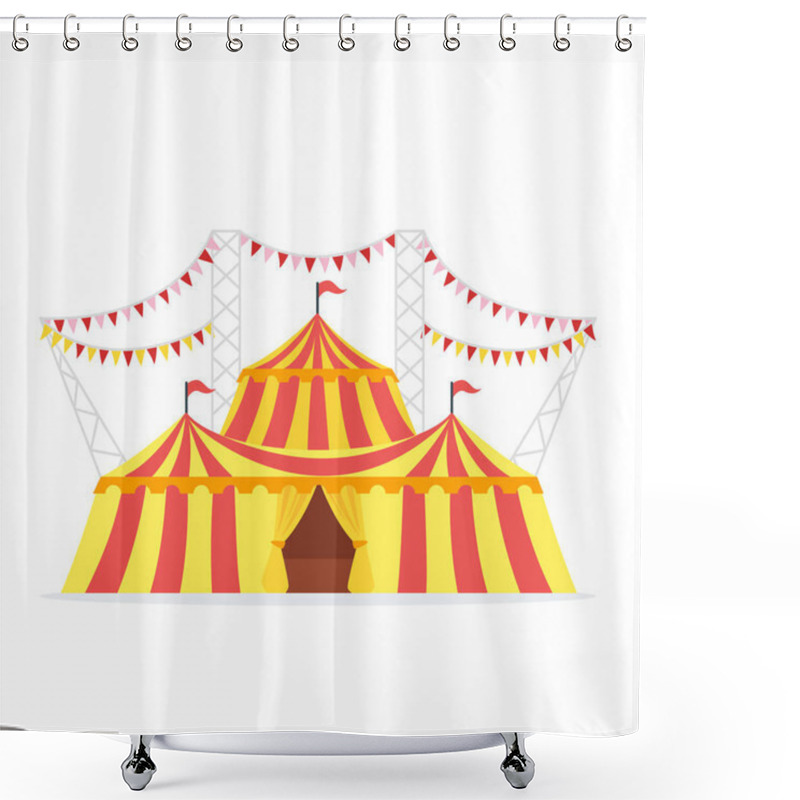 Personality  Striped Big Circus Ten Shower Curtains