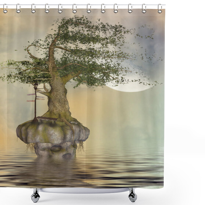 Personality  Fantasy Landscape Shower Curtains