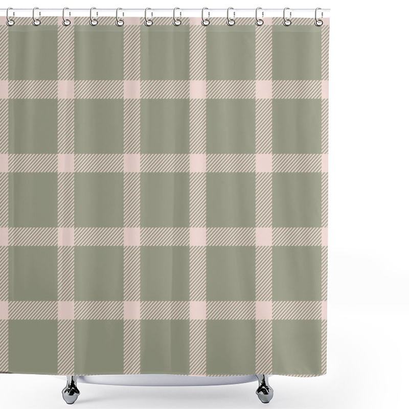 Personality  Elegant Sage Green And Blush Pink Plaid Pattern.  Perfect For Textile Design, Website Backgrounds, Or Crafting Projects.  Subtle, Sophisticated, And Versatile Design. Shower Curtains