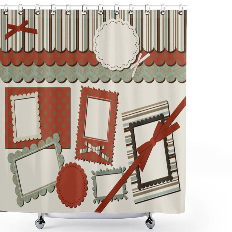 Personality  Scrapbook Set Shower Curtains