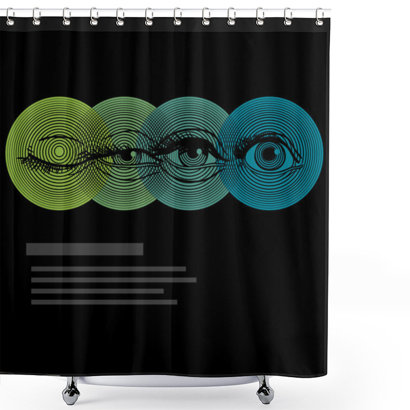 Personality  Human Eyes Shower Curtains