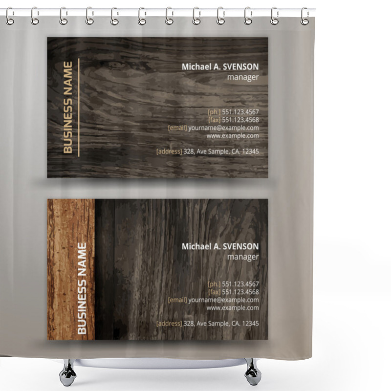 Personality  Business Card Set Shower Curtains