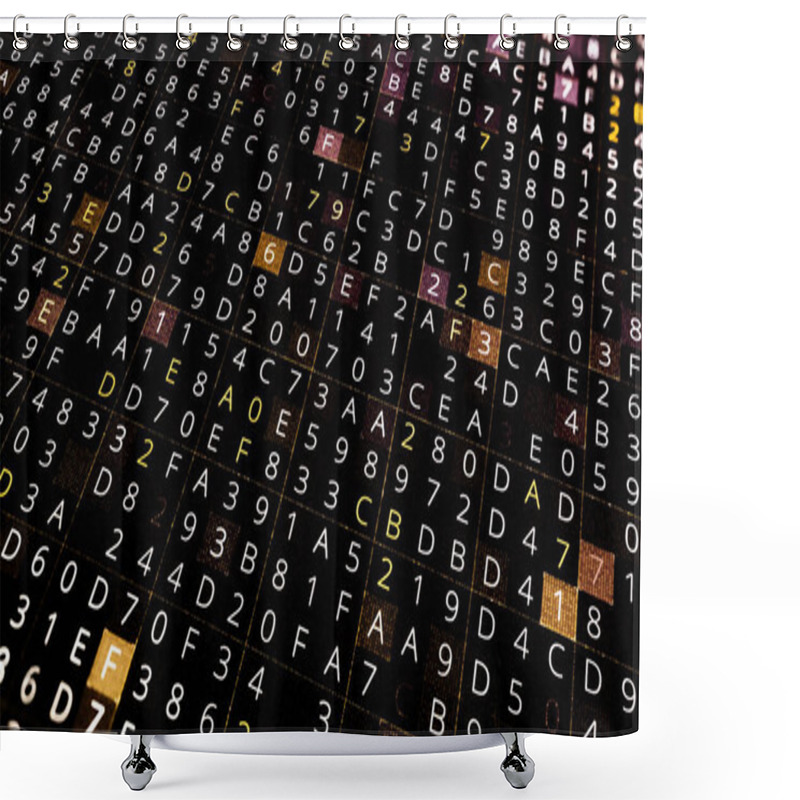 Personality  Changing Digital Code Of Matrix. Animation. Background From Numerical Data Of Computer System. Database In Digital Form Of Computer Matrix Shower Curtains