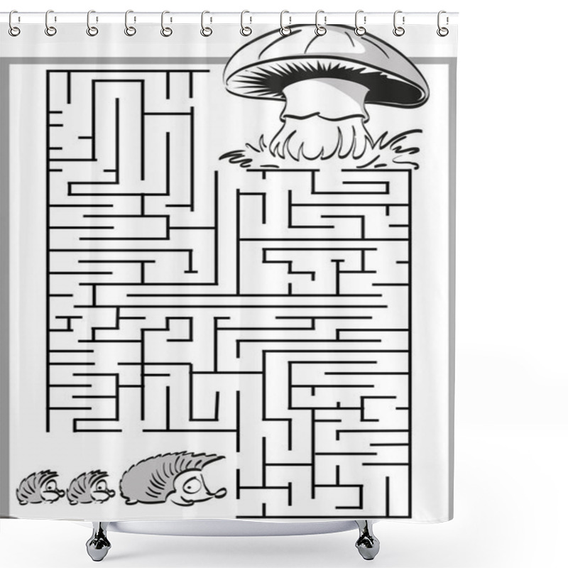 Personality  Mushroom Labyrinth, Maze. Shower Curtains