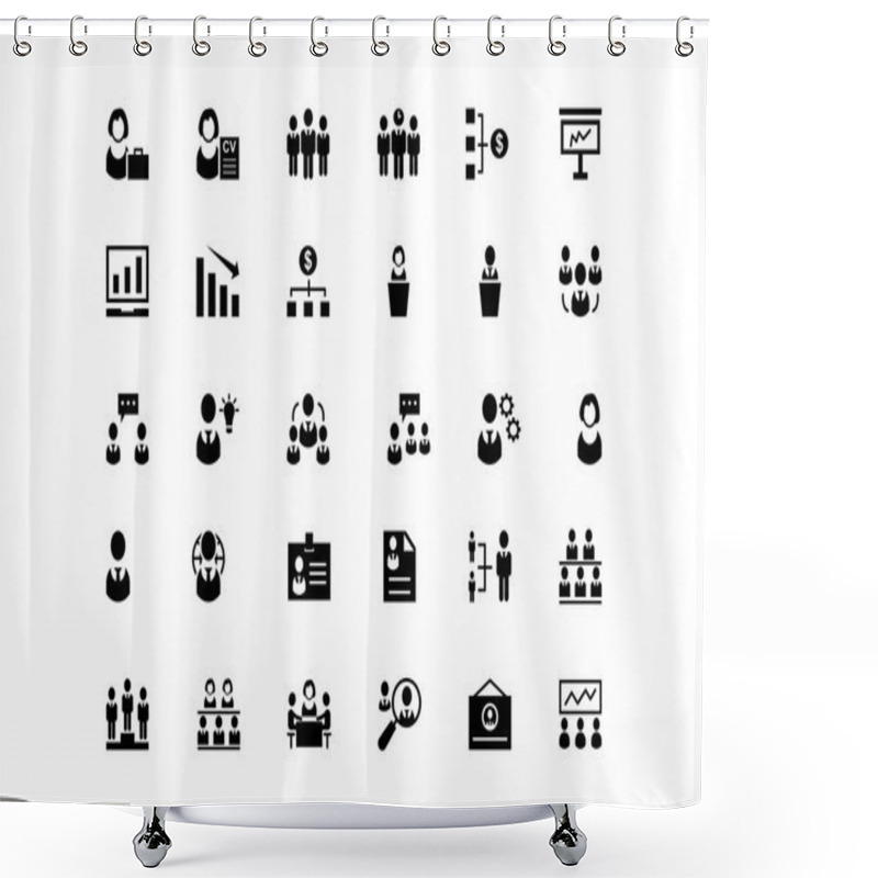 Personality  Human Resource Vector Icons 2 Shower Curtains