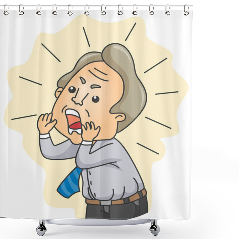 Personality  Angry Businessman Shower Curtains