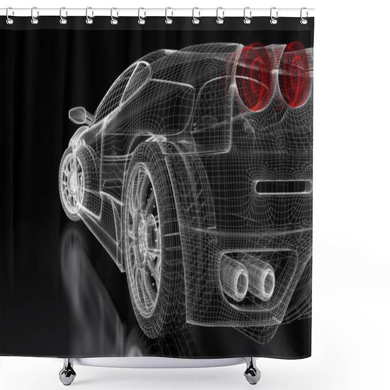 Personality  Sport Car Shower Curtains