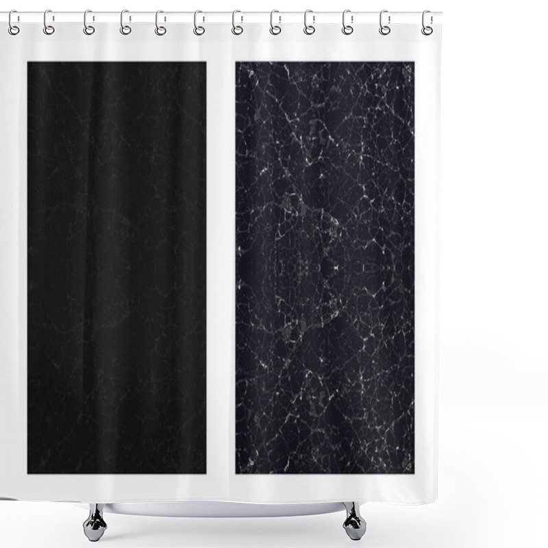 Personality  Black Natural Marble Texture Vector Illustration Shower Curtains