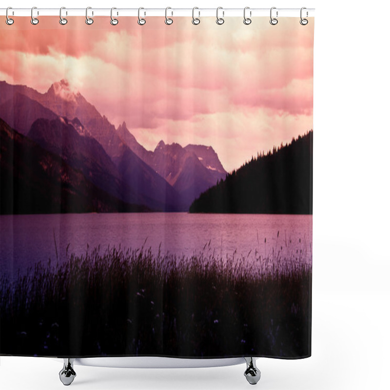 Personality  Mountain Sunset Shower Curtains