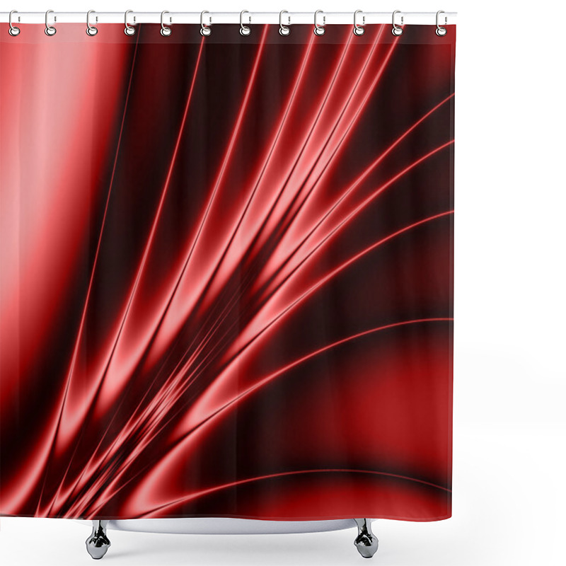 Personality  Ellegant Dark Red Line Pattern Shower Curtains