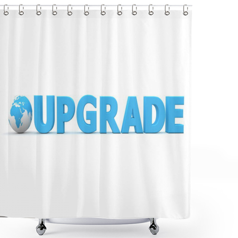 Personality  World Upgrade Blue Shower Curtains