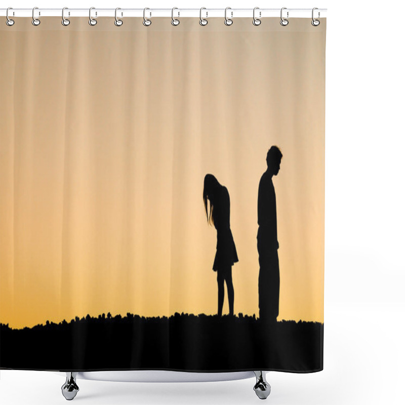 Personality  Couple Ending Relationship Shower Curtains