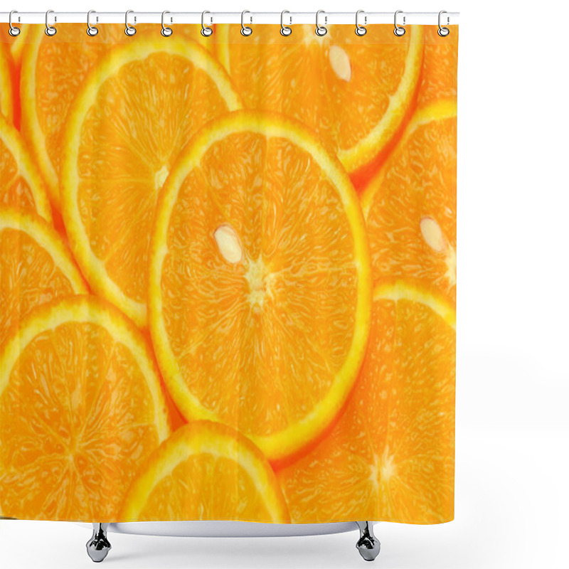 Personality  Orange Slices Background Shower Curtains