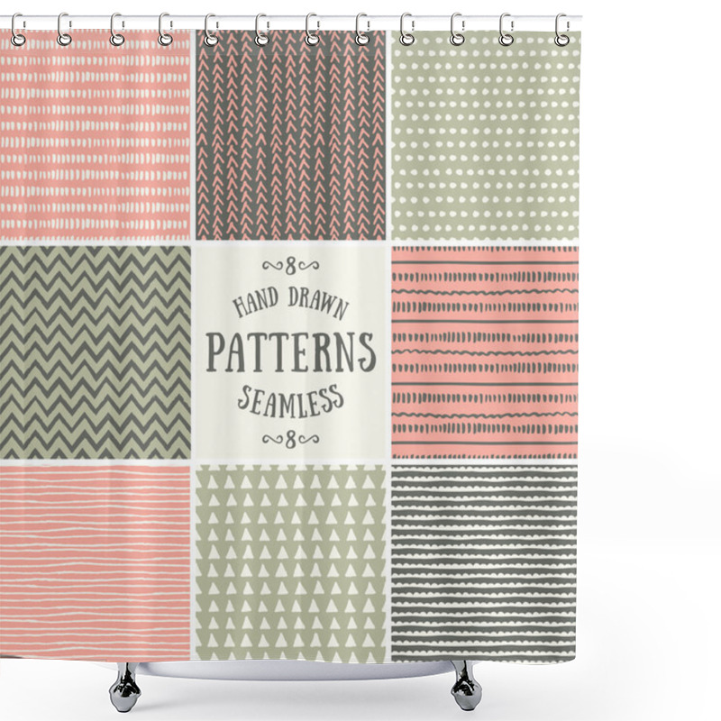 Personality  Abstract Seamless Patterns Collection Shower Curtains