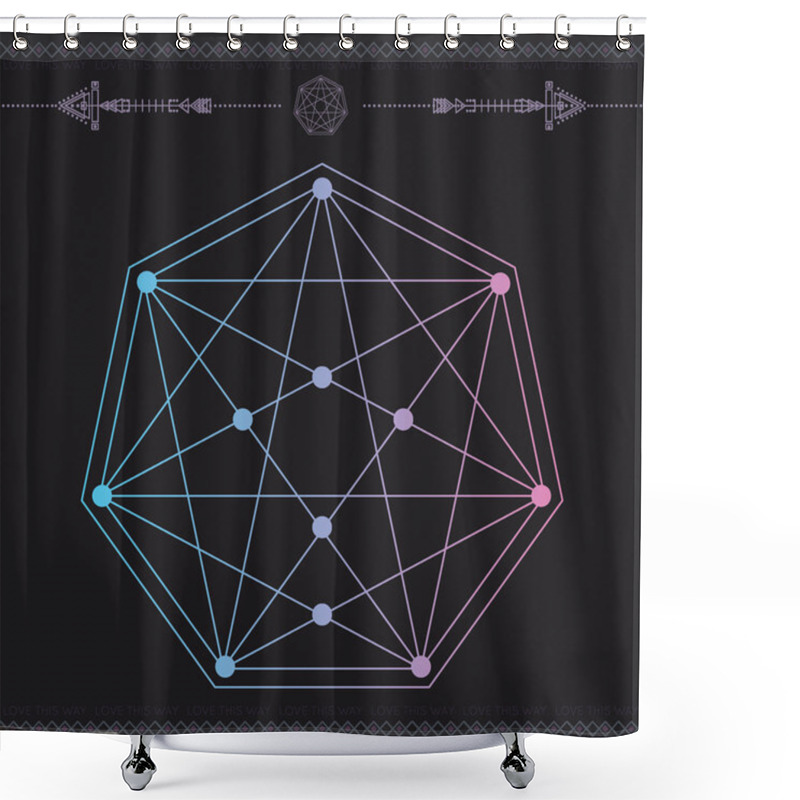 Personality  Geometric Icon Magic 3 Shower Curtains