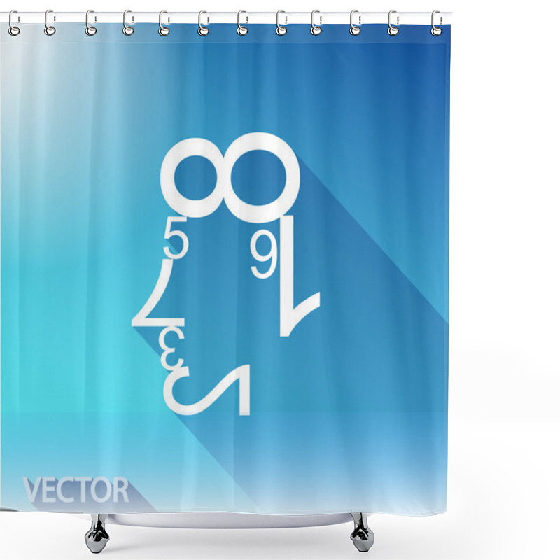 Personality  Human Face Of The Data Figures Shower Curtains