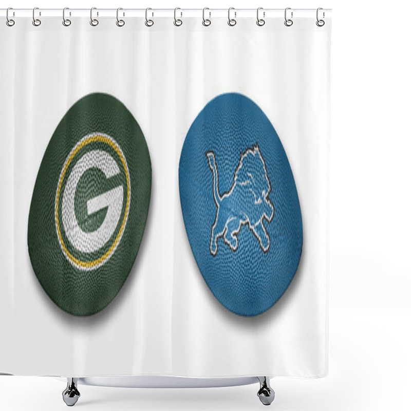 Personality  Packers Vs Lions Shower Curtains