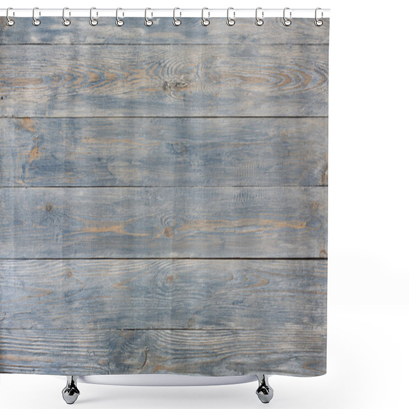 Personality  Serenity Blue Wood Texture And Background. Shower Curtains