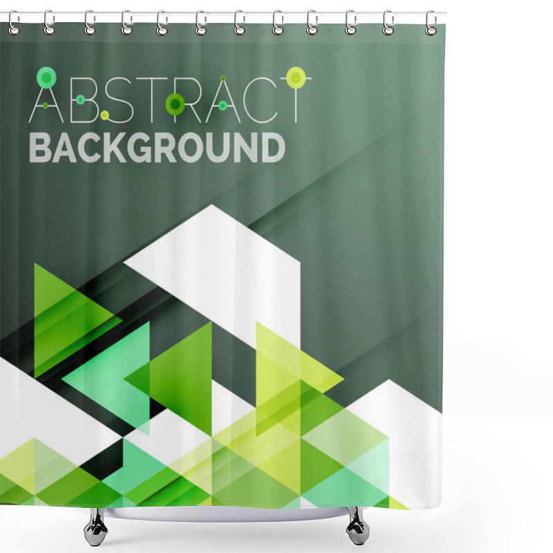 Personality  Abstract Geometric Background. Modern Overlapping Triangles Shower Curtains