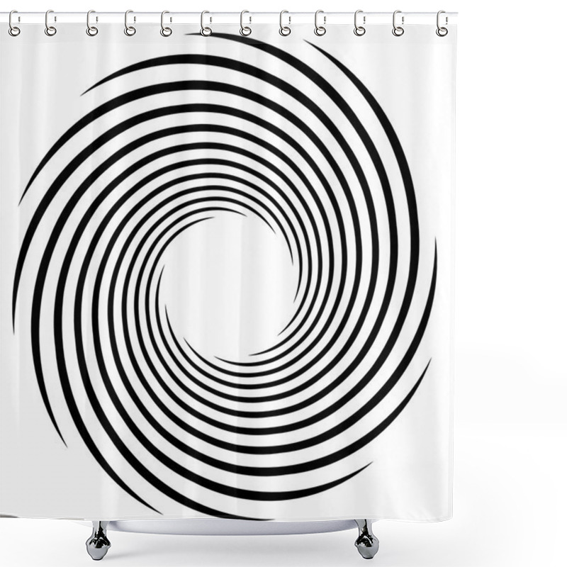 Personality  Abstract Spiral Element Shower Curtains