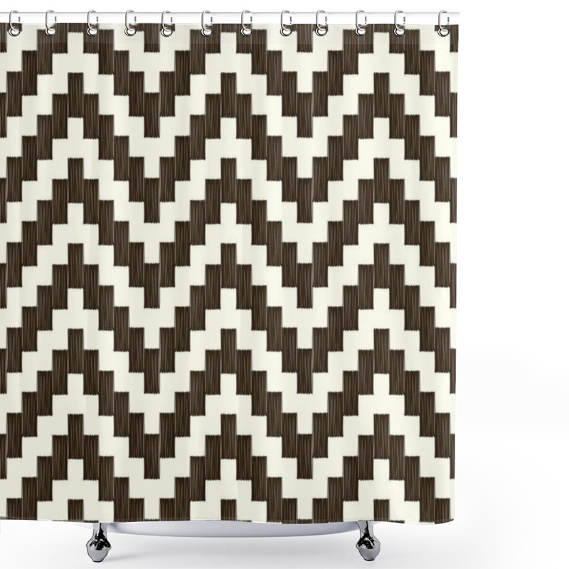 Personality  Wave Zigzag Pattern Shower Curtains