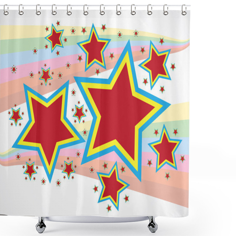 Personality  Abstract Stars Shower Curtains