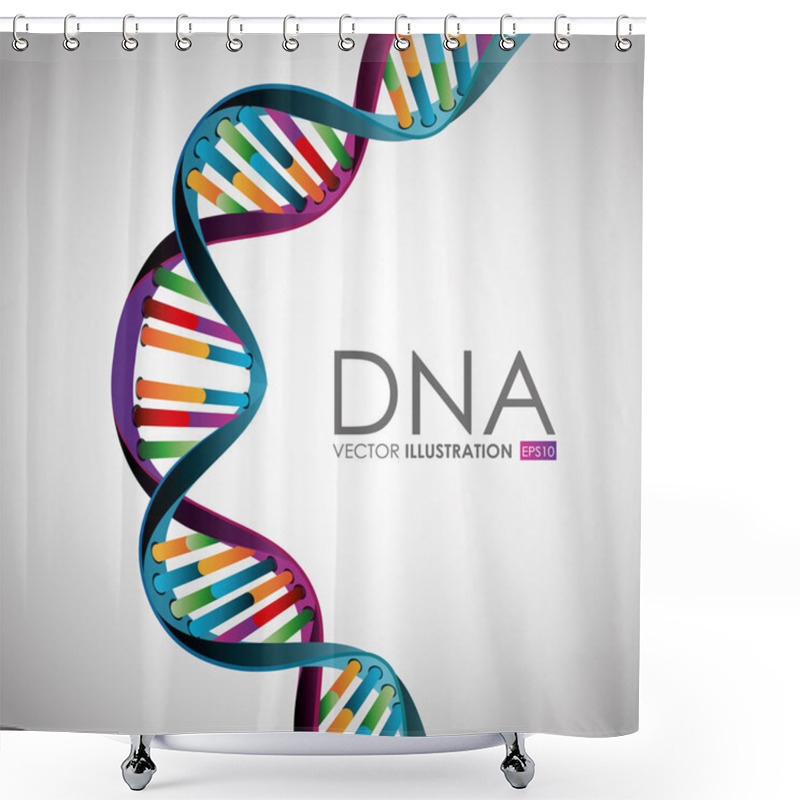 Personality  DNA Design Illustration. Shower Curtains