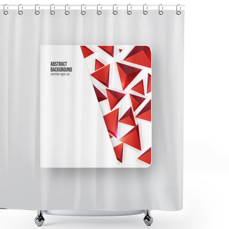 Personality  Vector Squares. Abstract Background Red Shower Curtains